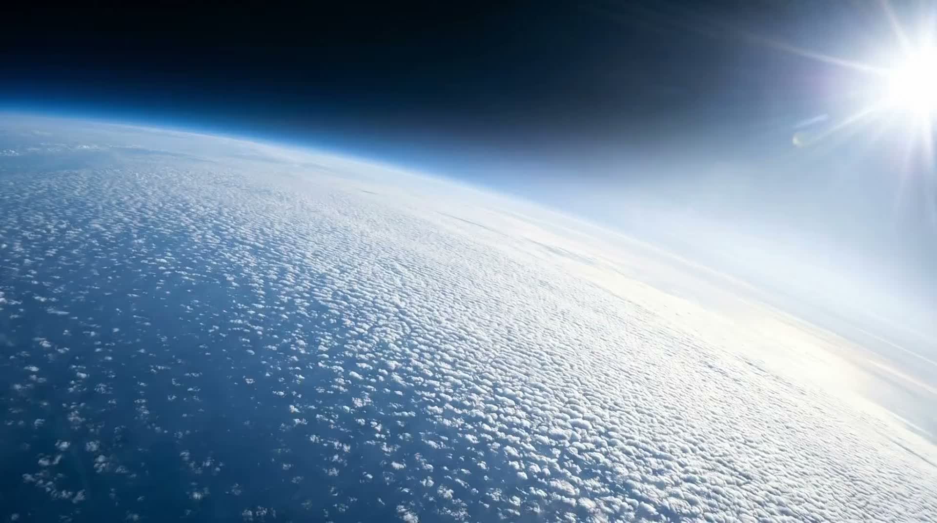 Aurelia contemporary luxury residence starting orbital perspective over clouds